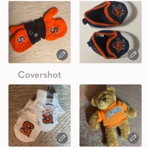 4P NEW set shoes sz4🧡mittens- S socks🍊SU bear🧸8x6w